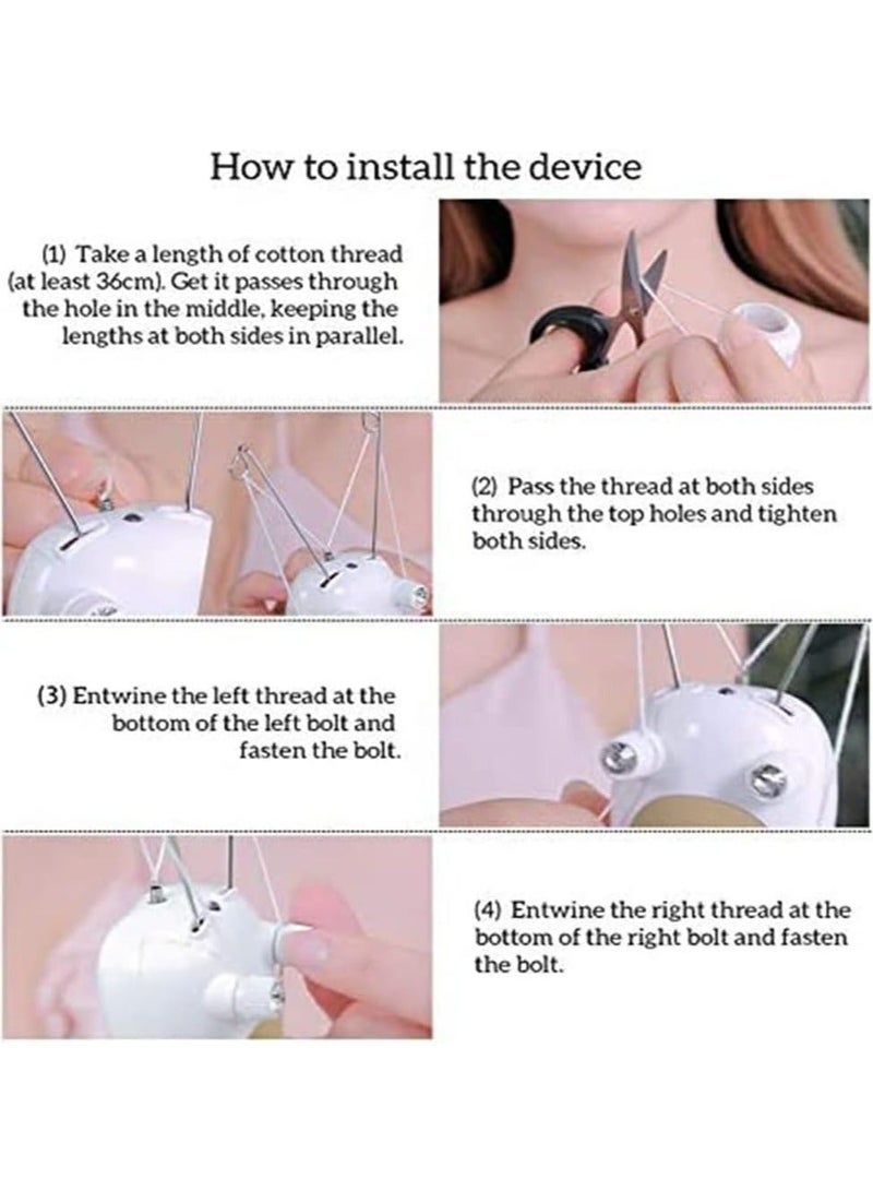 فتلة خيط ازالة الشعر，مزيل شعر الوجه للسيدات، ماكينة إزالة الشعر الكهربائية القطنية غير المؤلمة للسيدات، جهاز إزالة الشعر الكهربائي القابل لإعادة الشحن عبر USB - Image 4